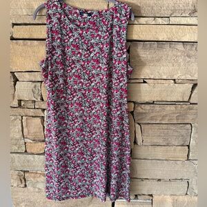 Floral Pull Over Mini Sleeveless Dress - Red, Black, Beige. Normcore Summer Vibe